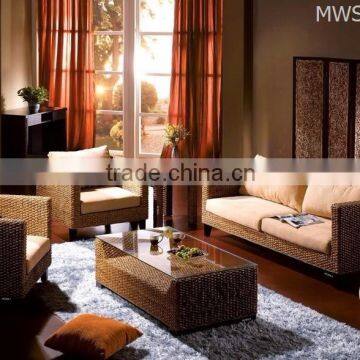 EU luxury design rattan living room sofa set home furniture