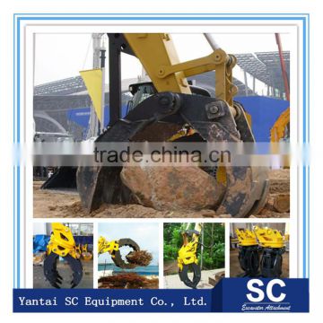 hydraulic excavator log grapple with Q345B steel low price