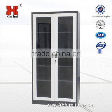 Xinhui office furniture use swing door steel cupboard ,metal file cabinet,glass door cabinet