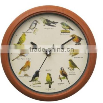 Round 10 inch plastic wooden-looking Wall clock