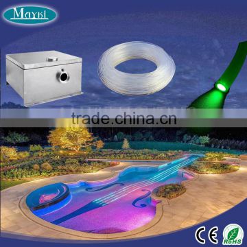 Swimming pool led light with fiber optic side multi strands and color LED generator