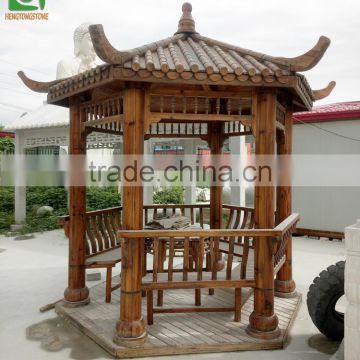 Chinese Fluted Outdoor Marble Pavillon Pergola