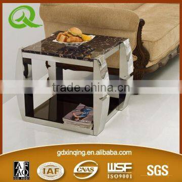 D331 stainless steel end table with marble top for sale