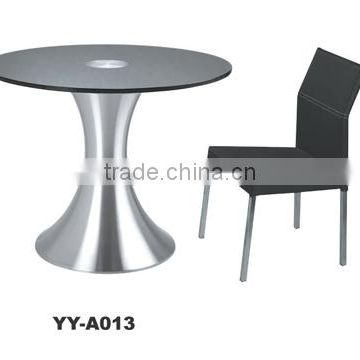 Modern Tempered glass top dining table YY-A013