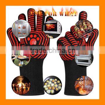 932F Heat Resistant Oven Mitts Kitchen Heatproof BBQ Cooking Grilling Welding Baking Protective Gloves