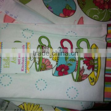 bright colour custom printed kitchen towels in cheap price