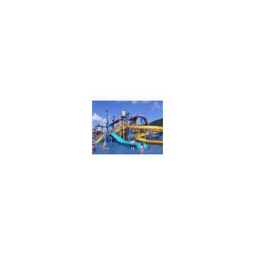 Water Playground Equipment Commercial Spiral Water Slide 23 * 22 * 12m