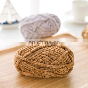 Yarncrafts 100% Chenille Yarn Chunky Hand Knitting Polyester Textured Yarn Fancy Crochet Yarn 100g