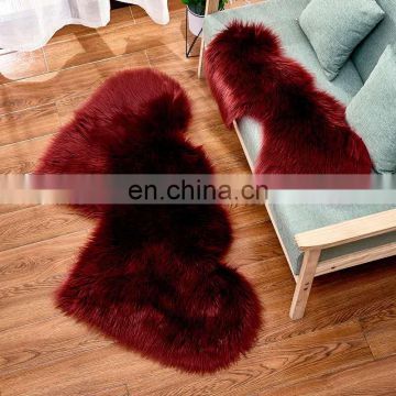 long hair pile acrylic polyester synthetic sheepskin rectangle round carpets