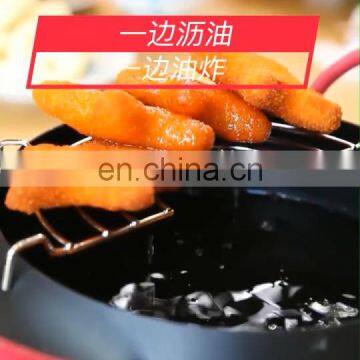 japan high performance douable ear deep non stick frying pan set