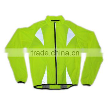 High visibility nylon safety reflector running jacket