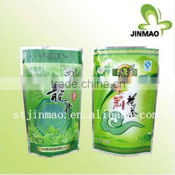 China wholesale stand up green tea bags with zipper
