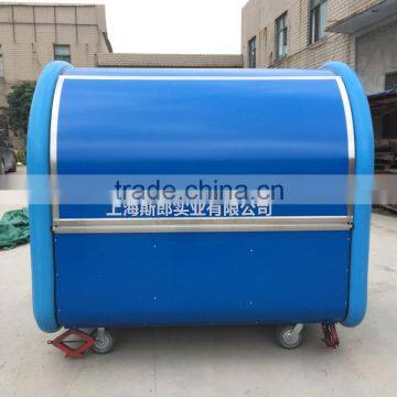 multi-function blue food truck food cart Glass fiber material body mobile food trucks