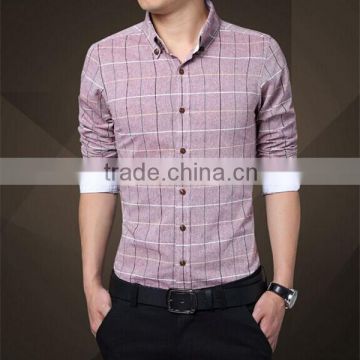 OEM high quality stylish cotton check shirts for men