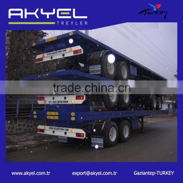 hot sale 3 axles platbed container semi trailer
