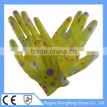 CE approved 13g nylon printed glove for light fabrication