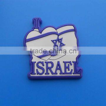 Israel flag souvenir 3d fridge magnet, I love israel designed fridge magnet sticker