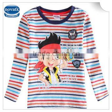 (A6408) 2-6Y 2015 new kids tshirts designs Nova baby t shirt wholesale striped child tshirts cotton casual baby t shirt cheap