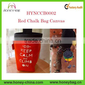 Durable Custom Rock Climbing Chalk Bag Red Chalk Bag Climbing                        
                                                Quality Choice