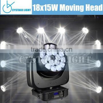 Diamond 18x15W RGBW 4 in 1 LED Zoom Moving Head /18Pcs Led Eyes Big Bee Moving Head Light