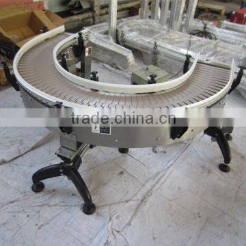 Soft drink transfer turning conveyor/curved chain conveyor