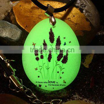 China factory wholesale jewelry lavender pendant necklace peculiar fragrant stone charms OEM