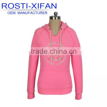 Girl 's Spring Casual pullover Sweatshirt with hood