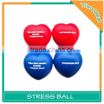Advertising Logo Squeeze Foam PU Heart Stress Ball