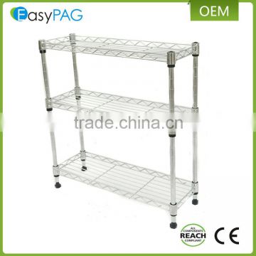 Factory price top high quality 3 tier metal shelving wire shelf storage rack
