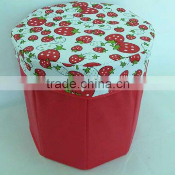 2012 new style fabric foldable storage stool for home