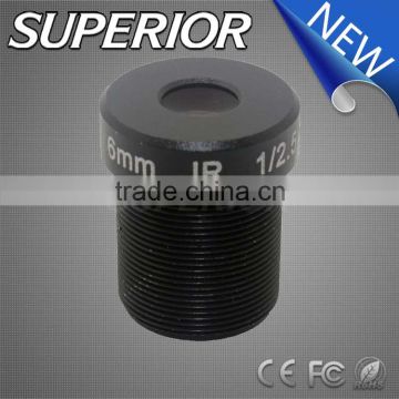 Fuzhou cn Superior 5 megapixel 1/2.5inch F2.0 M12 6mm board lens with ir filter