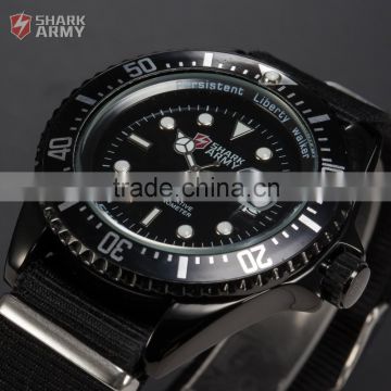 Cool Nylon Band Shark Army AVENGER Mens Quartz Sport Wrist Watch