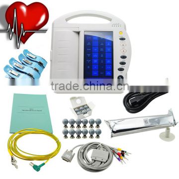 Twelve 12 Channel Portable 10 inch ECG Machine TFT LCD Touch Screen Digital Electrocardiograph EKG-1212A