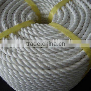 3-strand twist yarn for rope with white color