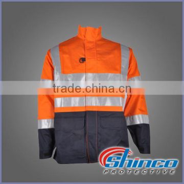hot sale EN 471 safety high visibility roadway fluorescent work jacket