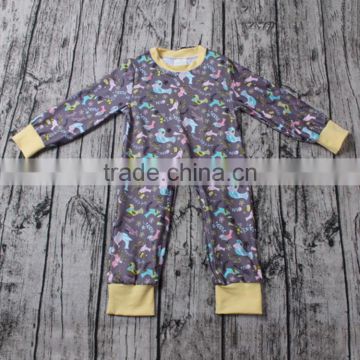 2016 yawoo wolesale boutique mermaid patterns baby cotton fall clothes romper