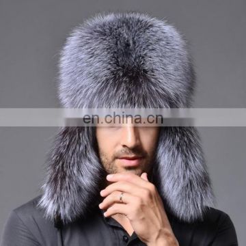 Winter New Style Fox Hair LeiFeng Men Hats, Thick Warm Middle and Old People Ear Protection Winter Fur Hat