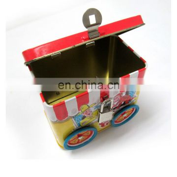 Car shape tin box,tin box for kids,car shape money box