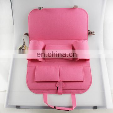 felt car seat back organizer pink color
