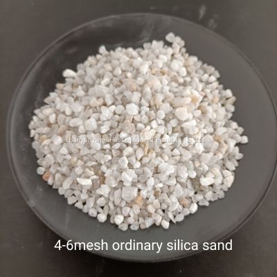 4-6mesh Wear-Resistant Colorless Translucent Ordinary Silica Sand Quartz Sand