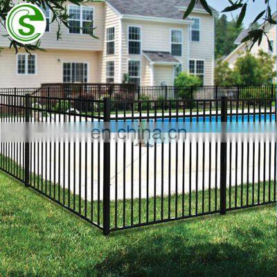 Industry strong defensive cheap wrought iron fence panels for sale safety fencing