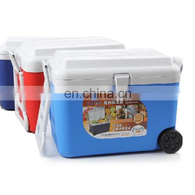table cooler box handle outdoor portable fishing fish car hiking hunting trolley outdoor camping cooler box with wheels