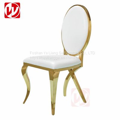 Cheap Wholesale Banquet Wedding Chair Gold Stainless Steel Dining Chair For Party Event