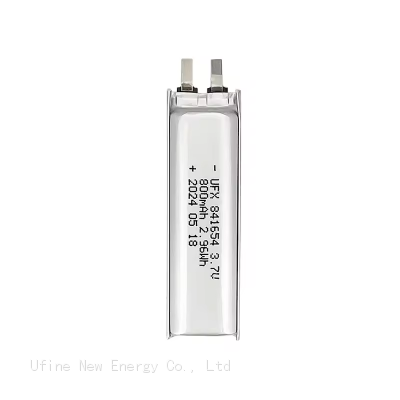 Custom Lithium Batteries UFX 841654 800mAh 3.7V Battery Pack From Chinese Lithium Battery Producers For Medical Electronics