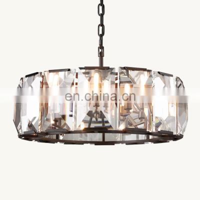 Harlow Crystal Round Chandelier Indoor Luxury Pendant Light Hanging Lights Home American Modern K9 Crystal Chandelier