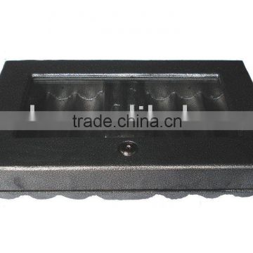 8row aluminum chip tray with locking lid