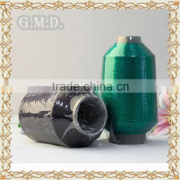 MX type Dongyang G.M.D 100% High tenacity Black and Green Polyester Wholesales Metallic Yarn for Kintting