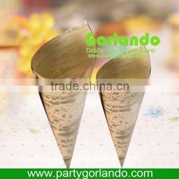 2.3" x 1.2" - 1oz.disposable biodegradable bamboo leaf cone holder