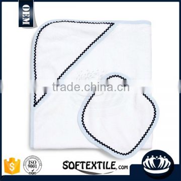 wholesale quick-dry persoanlized white baby towel