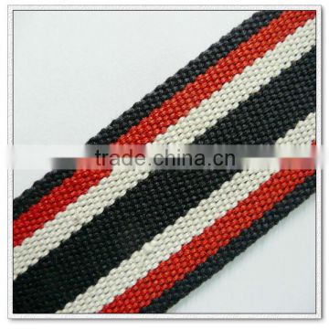 2 inch striped natural cotton webbing strap for bags